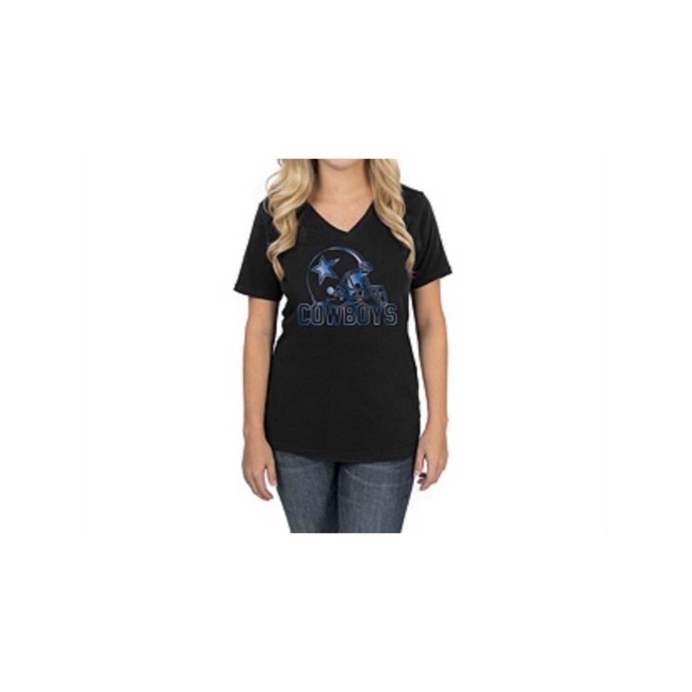 Cowboys Her Style New with Tags Dallas Cowboys Ladies Tee XS Shirt Black Blue